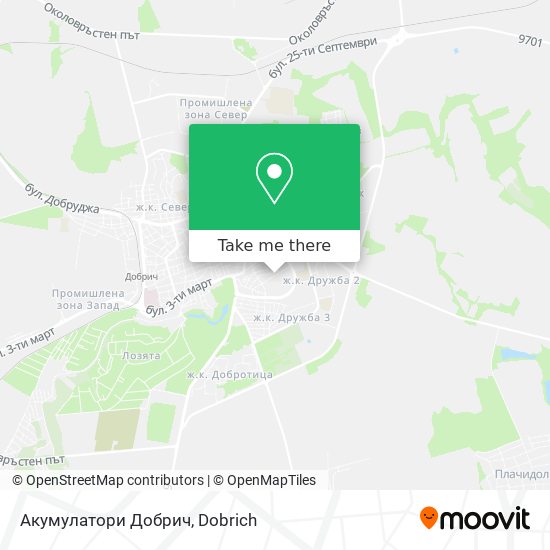 Карта Акумулатори Добрич