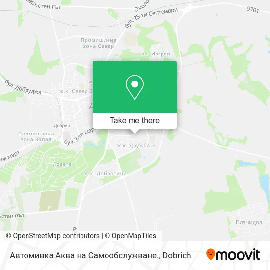 Карта Автомивка Аква на Самообслужване.