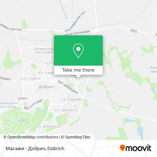 Масажи - Добрич map