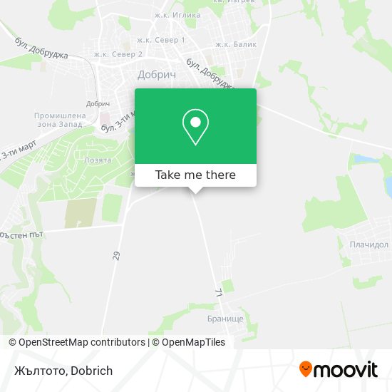 Жълтото map
