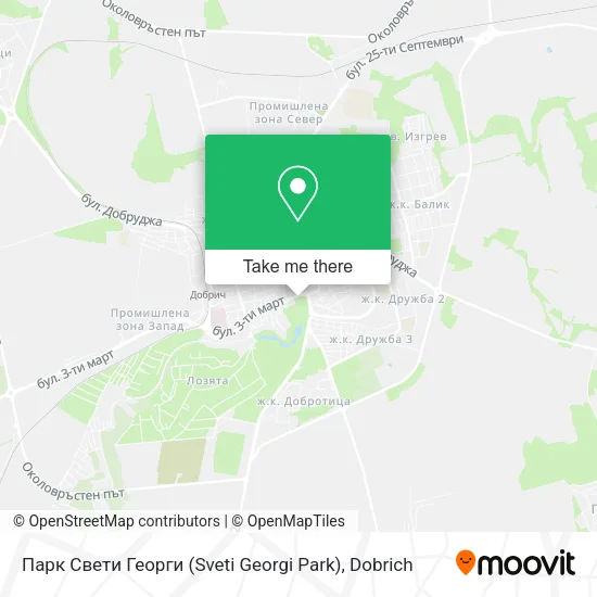 Карта Парк Свети Георги (Sveti Georgi Park)