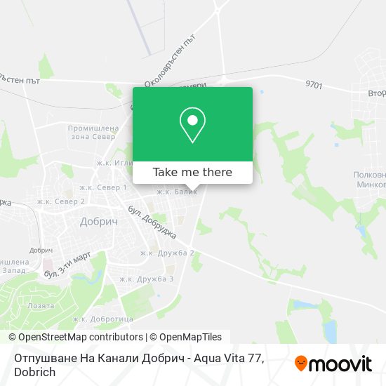 Отпушване На Канали Добрич - Aqua Vita 77 map