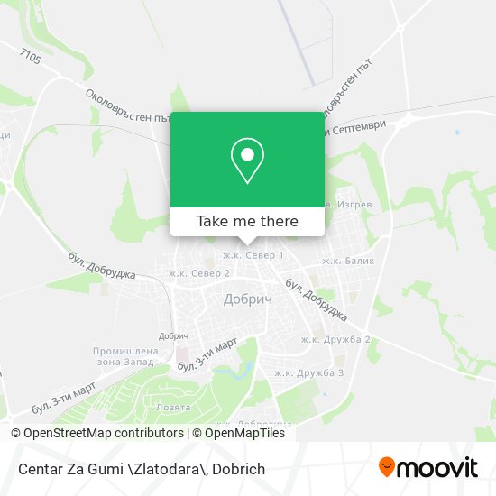 Centar Za Gumi \Zlatodara\ map
