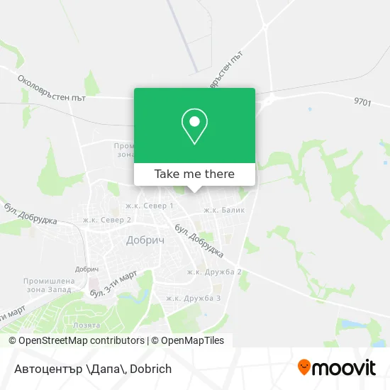 Карта Автоцентър \Дапа\