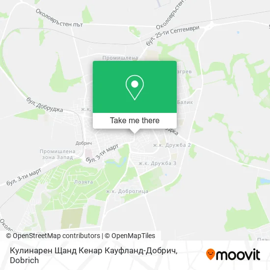 Карта Кулинарен Щанд Кенар Кауфланд-Добрич