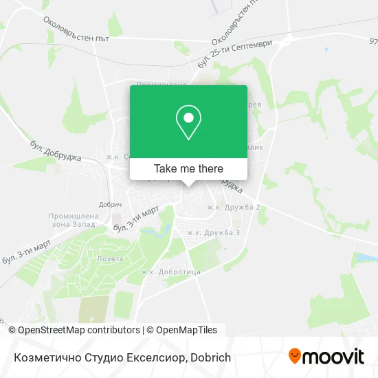 Карта Козметично Студио Екселсиор