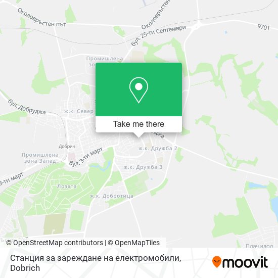 Станция за зареждане на електромобили map