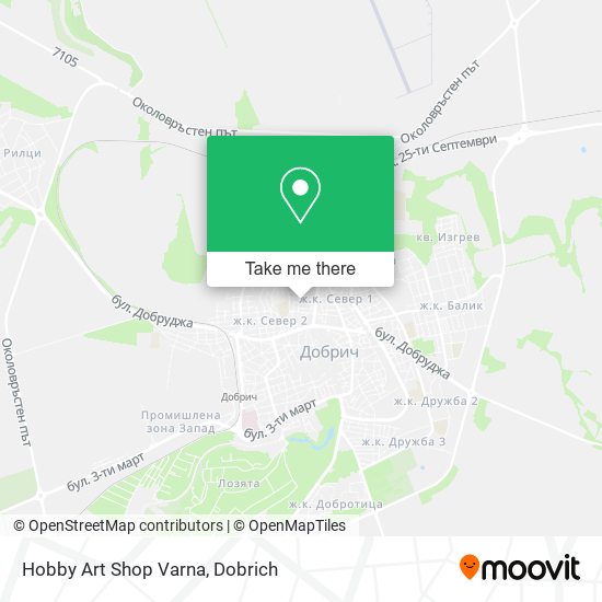 Hobby Art Shop Varna map