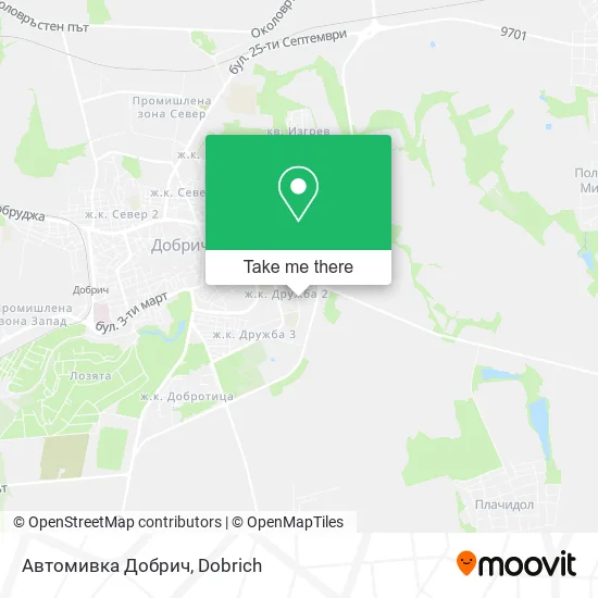 Карта Автомивка Добрич