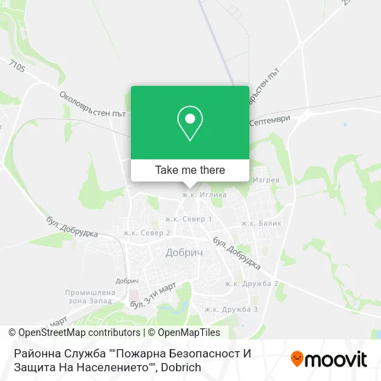 Карта Районна Служба ""Пожарна Безопасност И Защита На Населението""