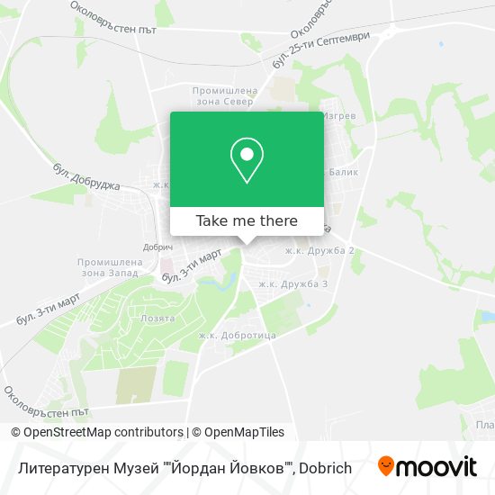 Литературен Музей ""Йордан Йовков"" map