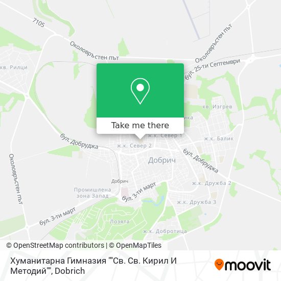 Хуманитарна Гимназия ""Св. Св. Кирил И Методий"" map