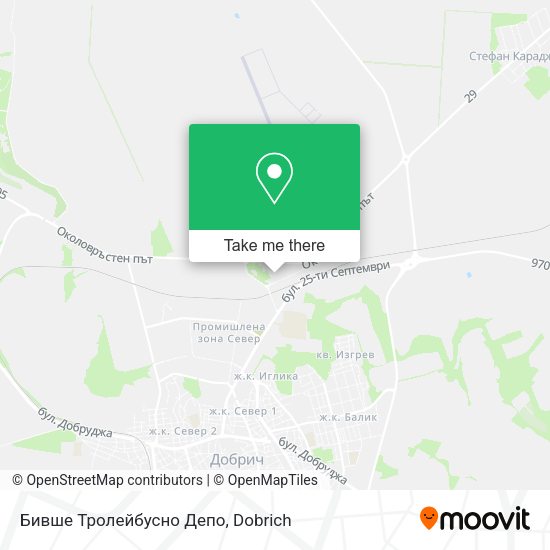Карта Бивше Тролейбусно Депо