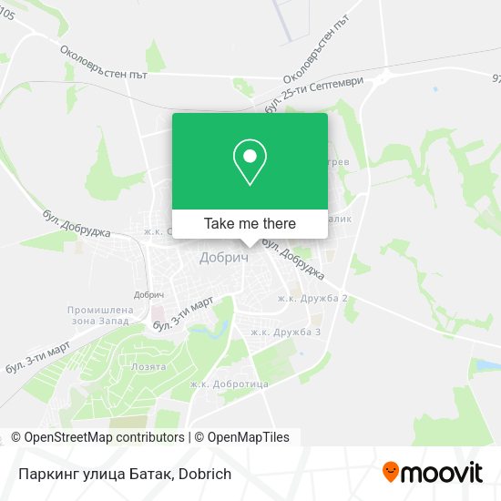 Карта Паркинг улица Батак