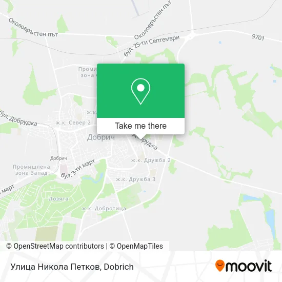Карта Улица Никола Петков