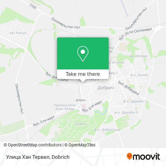 Улица Хан Тервел map