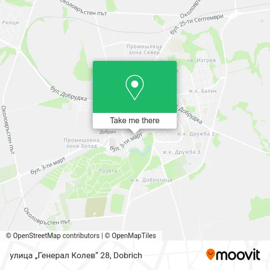 Карта улица „Генерал Колев“ 28