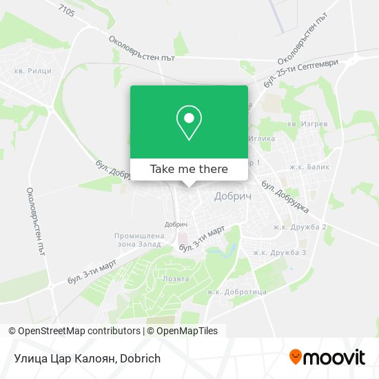 Улица Цар Калоян map
