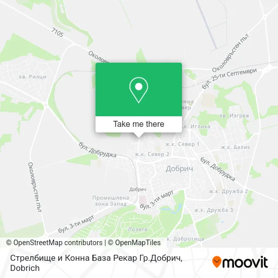 Карта Стрелбище и Конна База Рекар Гр.Добрич
