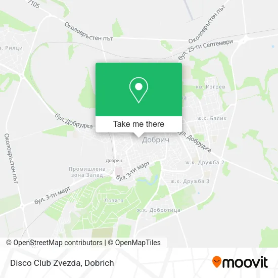 Карта Disco Club Zvezda