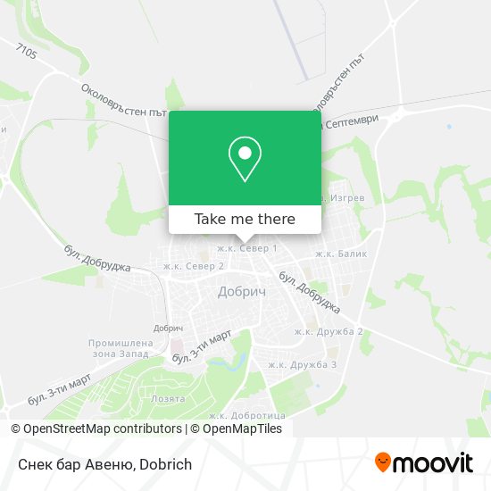 Снек бар Авеню map