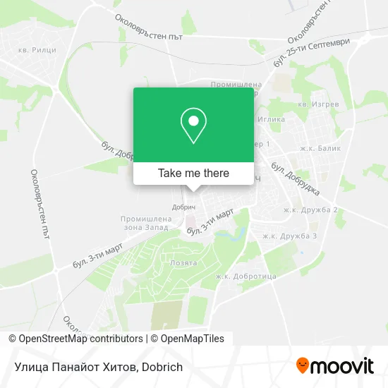 Карта Улица Панайот Хитов