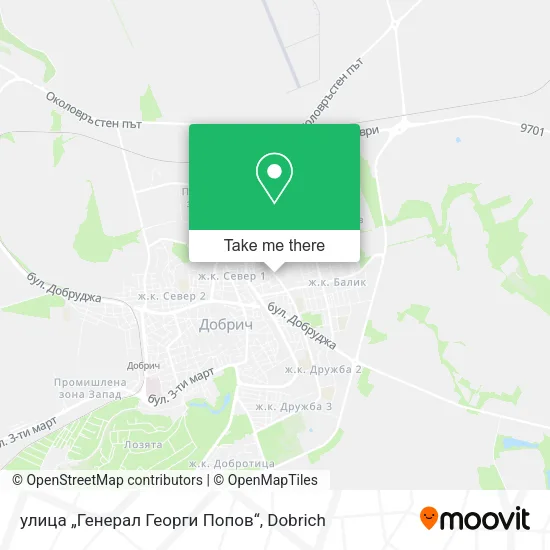 Карта улица „Генерал Георги Попов“