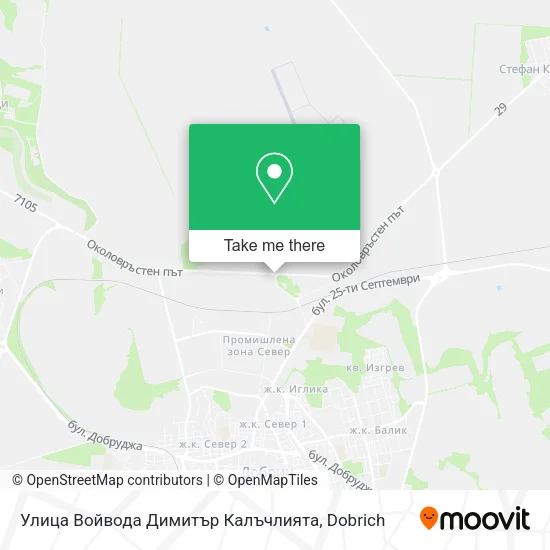 Карта Улица Войвода Димитър Калъчлията