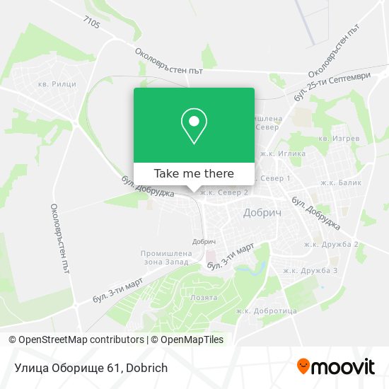Улица Оборище 61 map