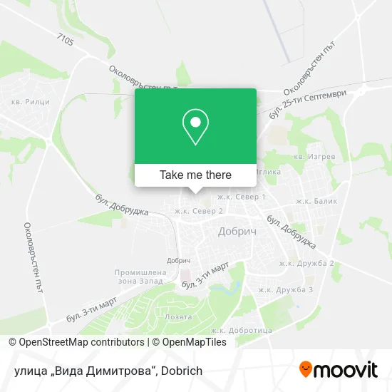 Карта улица „Вида Димитрова“