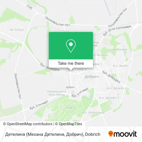 Карта Детелина (Механа Детелина, Добрич)