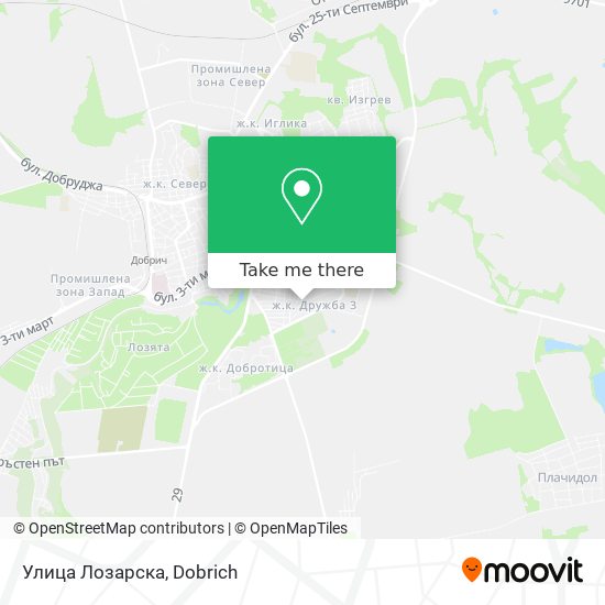 Улица Лозарска map