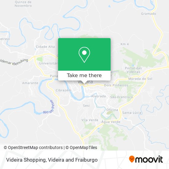 Videira Shopping map