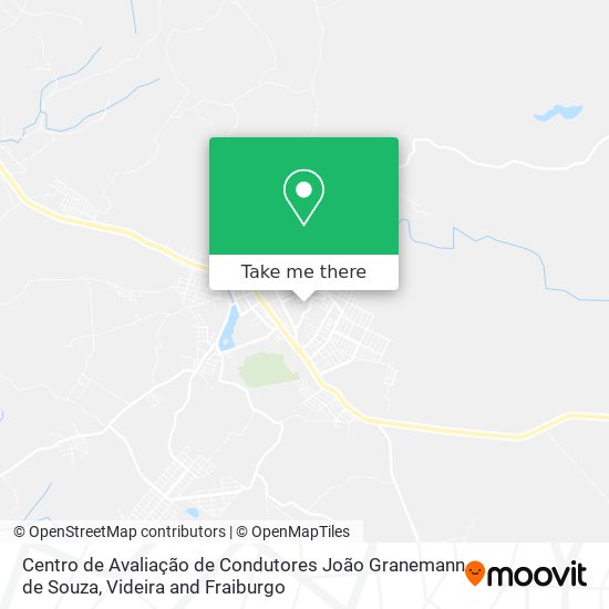 Mapa Centro de Avaliação de Condutores João Granemann de Souza