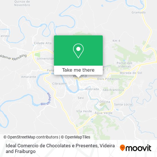 Mapa Ideal Comercio de Chocolates e Presentes