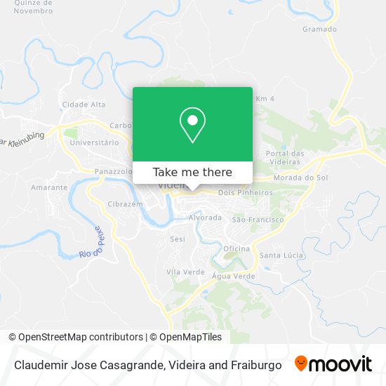 Claudemir Jose Casagrande map