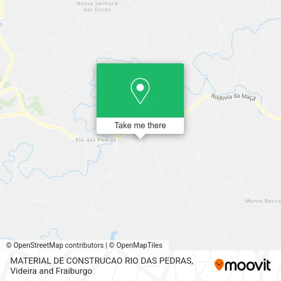 MATERIAL DE CONSTRUCAO RIO DAS PEDRAS map