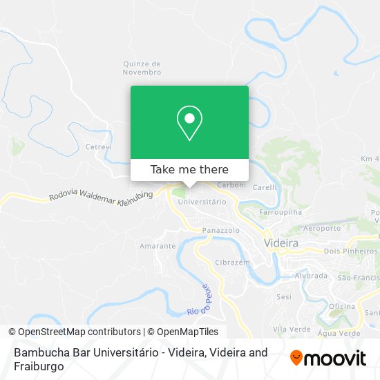 Mapa Bambucha Bar Universitário - Videira