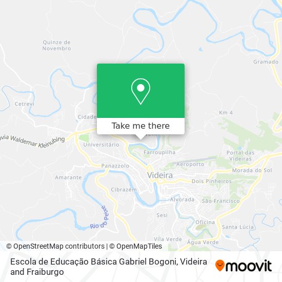 Mapa Escola de Educação Básica Gabriel Bogoni