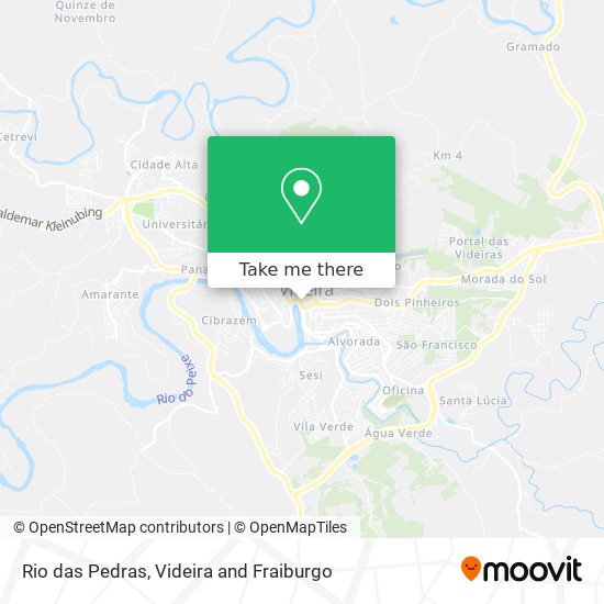 Rio das Pedras map