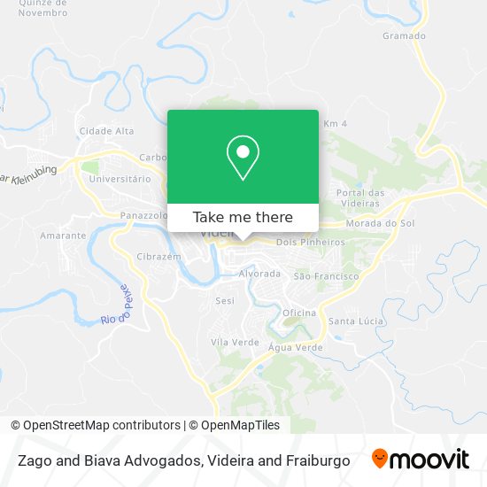 Zago and Biava Advogados map