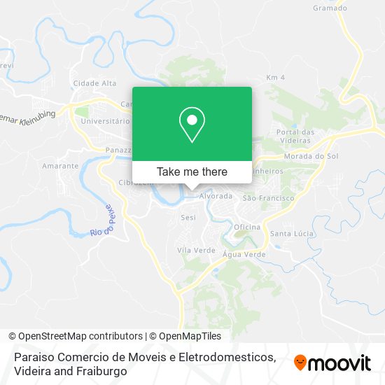 Paraiso Comercio de Moveis e Eletrodomesticos map