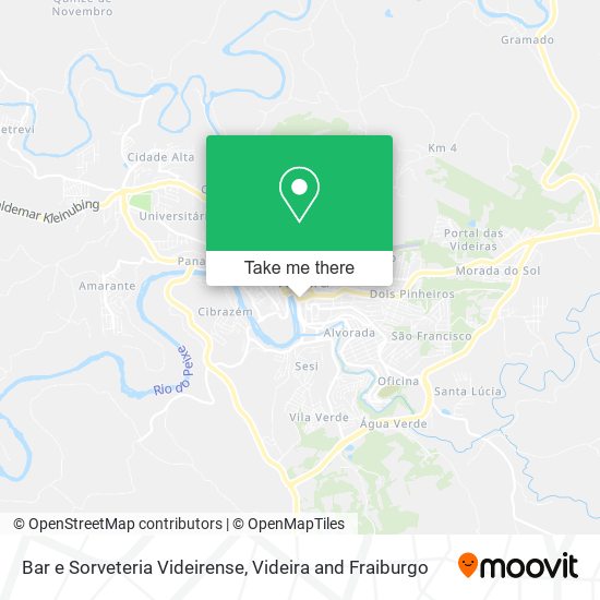 Bar e Sorveteria Videirense map
