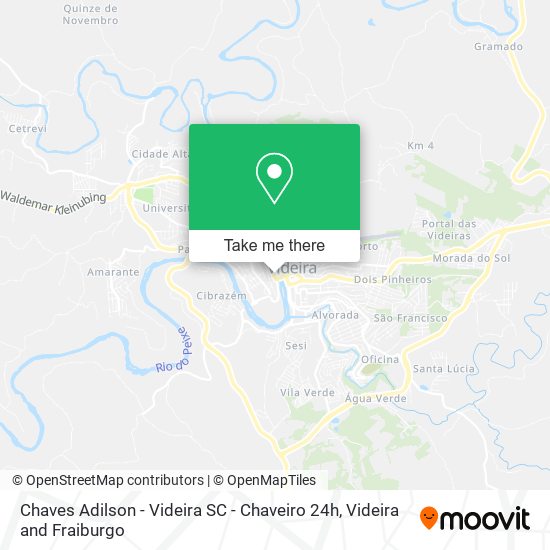 Mapa Chaves Adilson - Videira SC - Chaveiro 24h