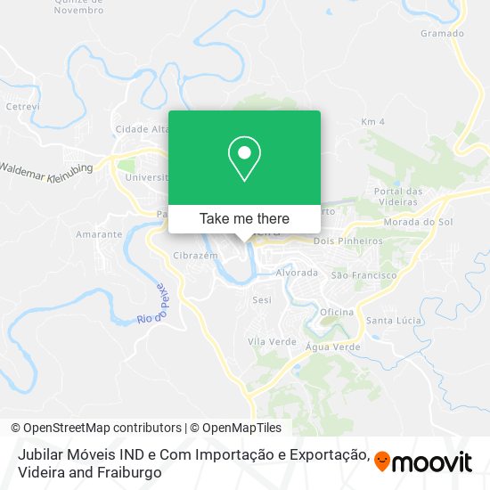 Mapa Jubilar Móveis IND e Com Importação e Exportação