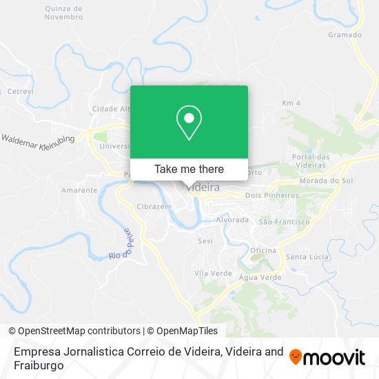Mapa Empresa Jornalistica Correio de Videira