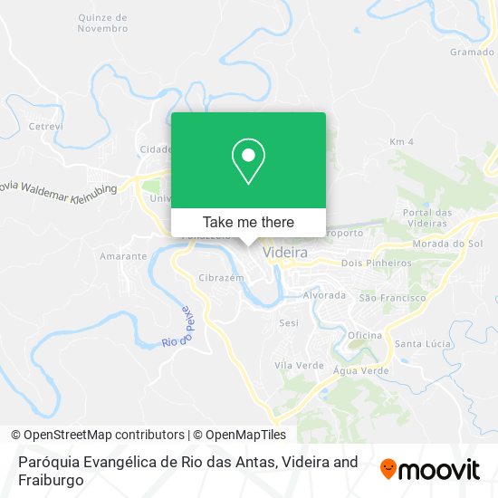 Mapa Paróquia Evangélica de Rio das Antas