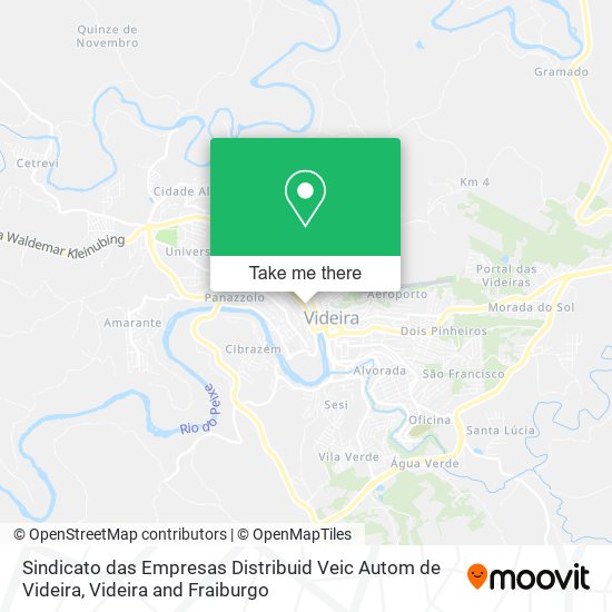 Mapa Sindicato das Empresas Distribuid Veic Autom de Videira