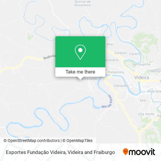 Esportes Fundação Videira map