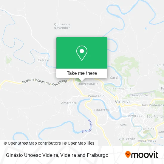 Ginásio Unoesc Videira map